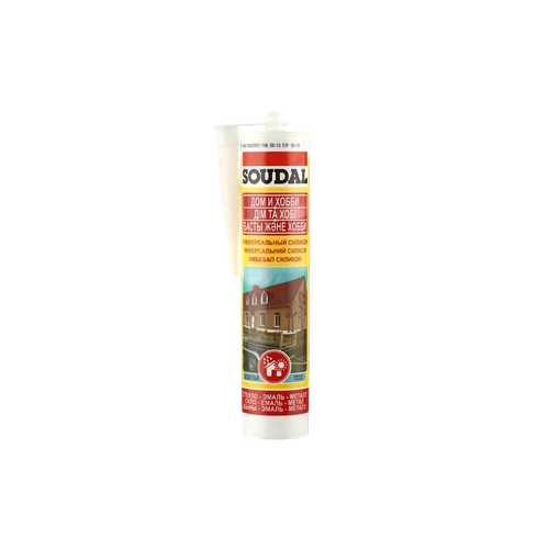 Герметик SOUDAL Универсальный силикон бесцветный, 280 мл