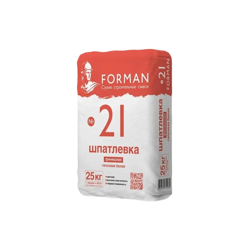 Шпатлевка гипсовая финишная белая Forman №21, 25кг