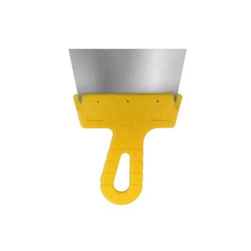 Шпатель фасадный Master из нержавеющей стали, жёлтая рукоятка, 100 мм, Бибер