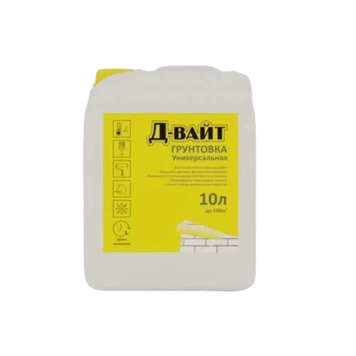 Грунтовка Д-ВАЙТ универсальная для вн. и нар. работ 10л