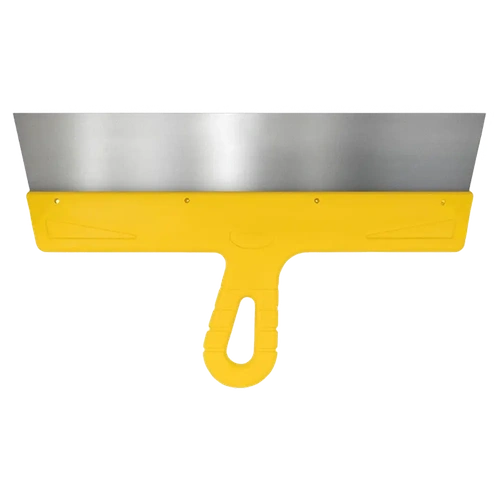 Шпатель фасадный Master из нержавеющей стали, жёлтая рукоятка, 450 мм, Бибер