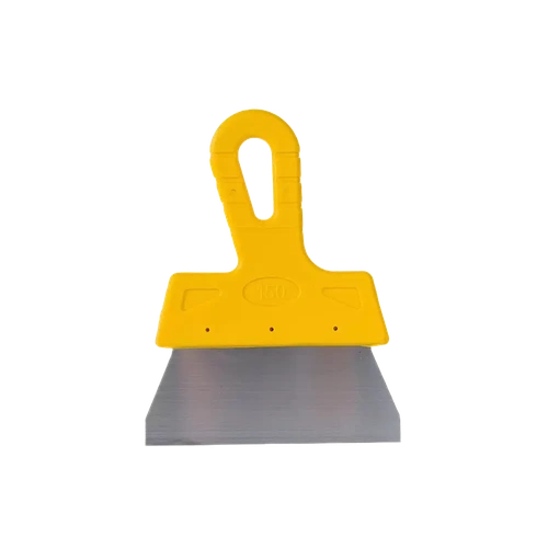 Шпатель фасадный Master из нержавеющей стали, желтая рукоятка, 150 мм, Бибер