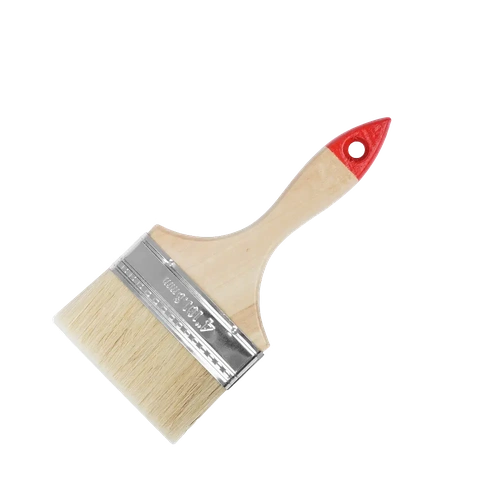 Флейцевая кисть из натуральной щетины с деревянной рукояткой «Стандарт» 100 мм
