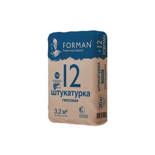 Штукатурка гипсовая машинного нанесения не требует шпатлевания Forman №12, 30кг