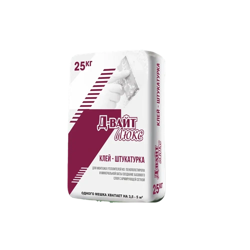 Клей-штукатурка для монтажа теплоз. материалов Д-ВАЙТЛЮКС 25 кг