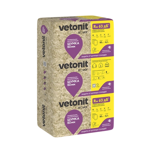 ВЕТОНИТ Шумка Vetonit (Isover) 1000x610x50 мм